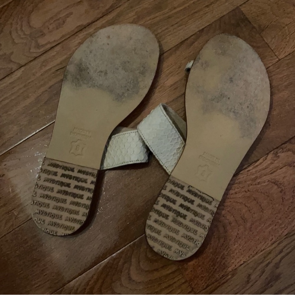 Mystique Python Snake Leather Sandals - image 3